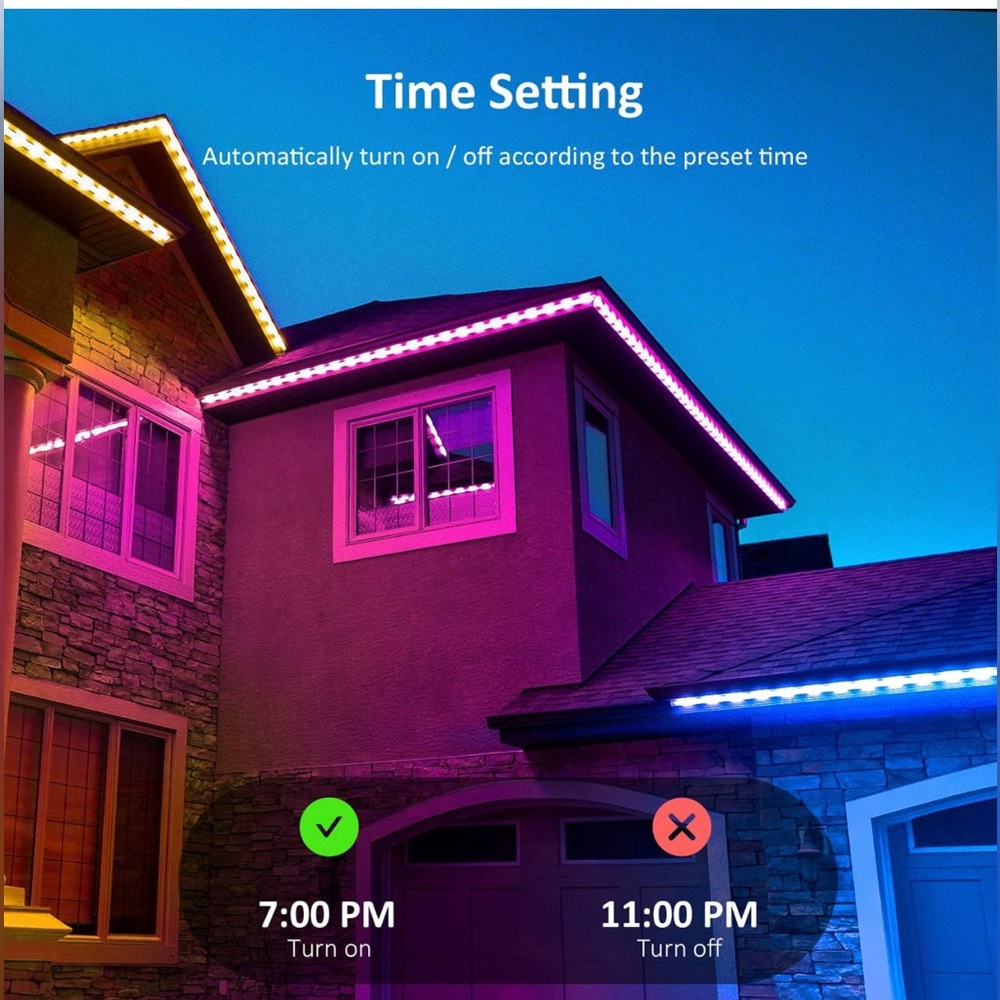 NOVOSTELLA Rope Lights Outdoor, RainbowColor WiFi 105 FT new open box